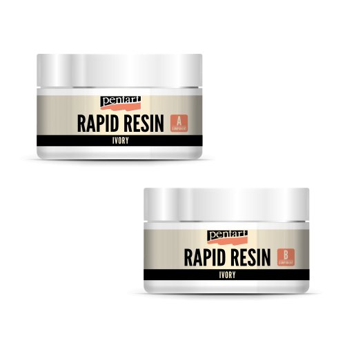 Rychle tuhnoucí pryskyřice Rapid Resin PENTART 150 ml SLONOVINOVÁ