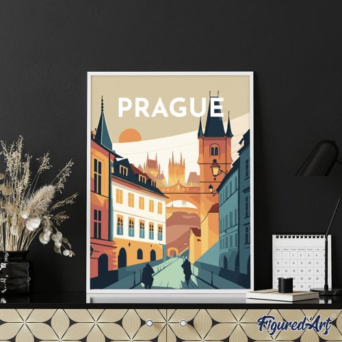 Malování podle čísel - VINTAGE PRAHA bez rámu 40 x 50 cm