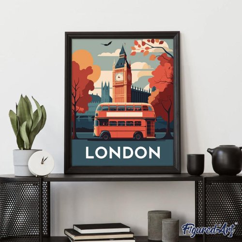 Malování podle čísel - VINTAGE LONDÝN bez rámu 40 x 50 cm