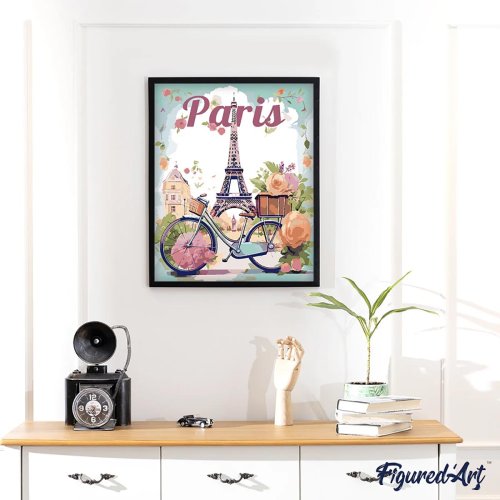 Malování podle čísel - VINTAGE ROZKVETLÁ PAŘÍŽ na rámu 40 x 50 cm
