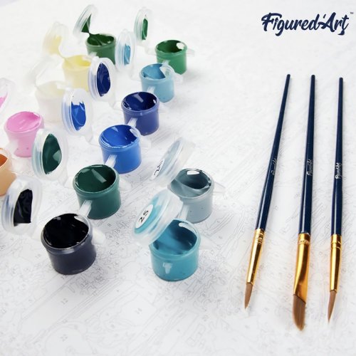 Malování podle čísel - VINTAGE ROZKVETLÁ PRAHA na rámu 40 x 50 cm - MPC-image_barvy-stetce.jpg