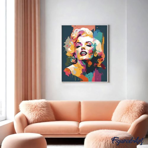 Malování podle čísel - MARILYN MONROE na rámu 40 x 50 cm