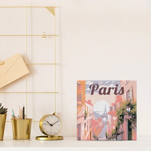 Mini malování podle čísel - Travel Poster PARIS 20 x 20 cm na rámu