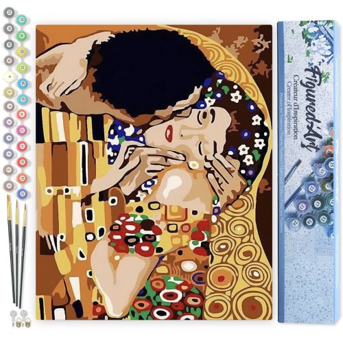 Malování podle čísel - GUSTAV KLIMT POLIBEK bez rámu 40 x 50 cm - PN804-02x.jpg