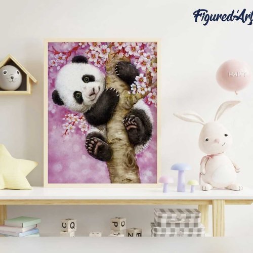 Malování podle čísel - BABY PANDA na rámu 40 x 50 cm