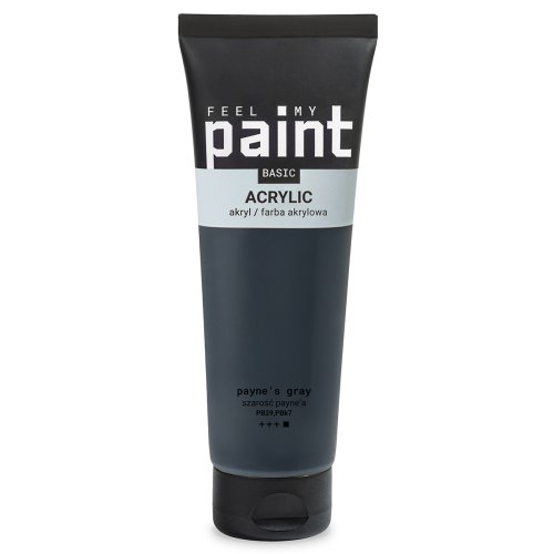 Akrylová barva FeelMyPaint 120 ml PAYNESS ŠEDÁ - certifikace o bezpečnosti dětských hraček