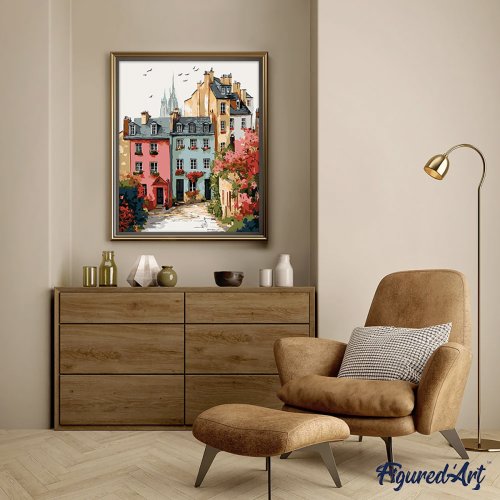 Malování podle čísel - STARÉ MĚSTO na rámu 40 x 50 cm