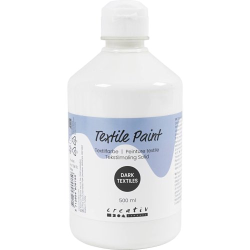 Barva na světlý a tmavý textil  CREATIV 500 ml  OPAK BÍLÁ