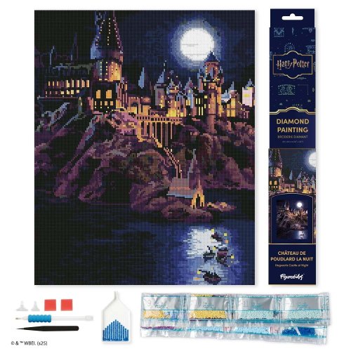 Diamantové malování - HARRY POTTER - BRADAVICKÝ HRAD 40 x 50 cm bez rámu