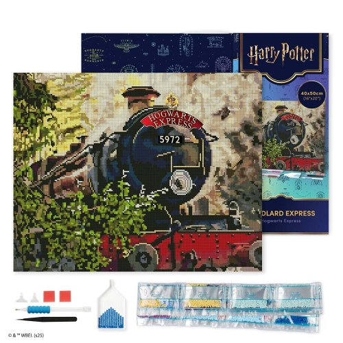 Diamantové malování - HARRY POTTER - BRADAVICKÝ EXPRES 40 x 50 cm na rámu