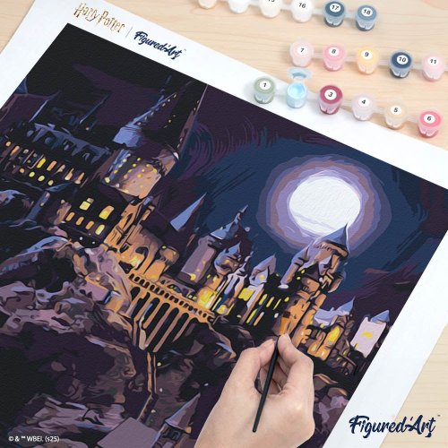 Malování podle čísel - HARRY POTTER - BRADAVICKÝ HRAD V NOCI 40 x 50 cm bez rámu - WB00003_3.jpg