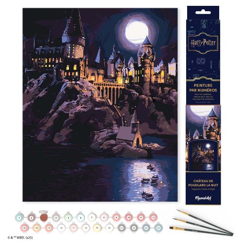 Malování podle čísel - HARRY POTTER - BRADAVICKÝ HRAD V NOCI 40 x 50 cm bez rámu