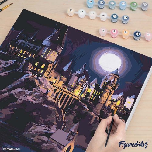 Malování podle čísel - HARRY POTTER - BRADAVICKÝ HRAD V NOCI 40 x 50 cm na rámu - WB00003-Y_3.jpg