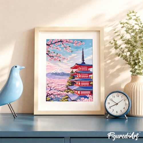 Malování podle čísel - PAGODA U FUDŽI 24.5 x 32.5 cm - GFA006_7.jpg