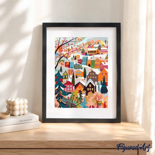 Malování podle čísel - BAREVNÁ ZIMNÍ VESNIČKA 24.5 x 32.5 cm - GFA007_7.jpg