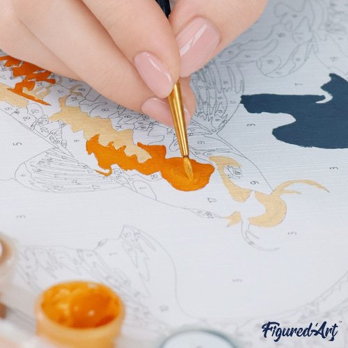 Malování podle čísel - JAPONSKÝ KAPR MEZI LEKNÍNY 24.5 x 32.5 cm - GFA015_5.jpg