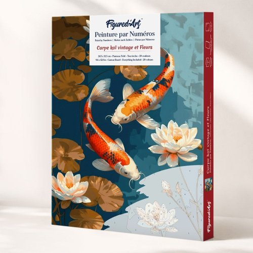 Malování podle čísel - JAPONSKÝ KAPR MEZI LEKNÍNY 24.5 x 32.5 cm - GFA015_1.jpg