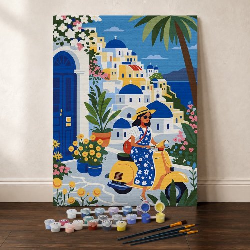 Malování podle čísel - VÝLET NA SANTORINI 24.5 x 32.5 cm - GFA019_2.jpg