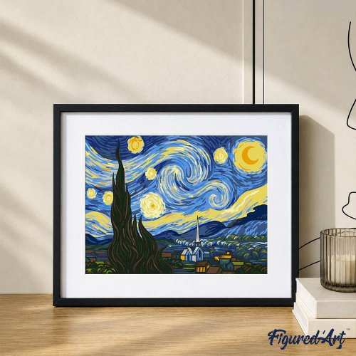 Malování podle čísel - HVĚZDNÁ NOC, VINCENT VAN GOGH 24.5 x 32.5 cm - GFA022_7.jpg