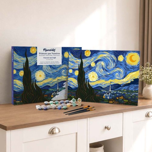 Malování podle čísel - HVĚZDNÁ NOC, VINCENT VAN GOGH 24.5 x 32.5 cm - GFA022_8.jpg