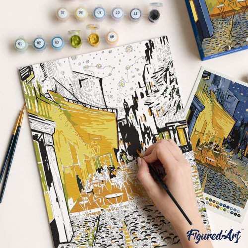 Malování podle čísel - TERASA KAVÁRNY V NOCI, VINCENT VAN GOGH 24.5 x 32.5 cm - GFA023_6.jpg