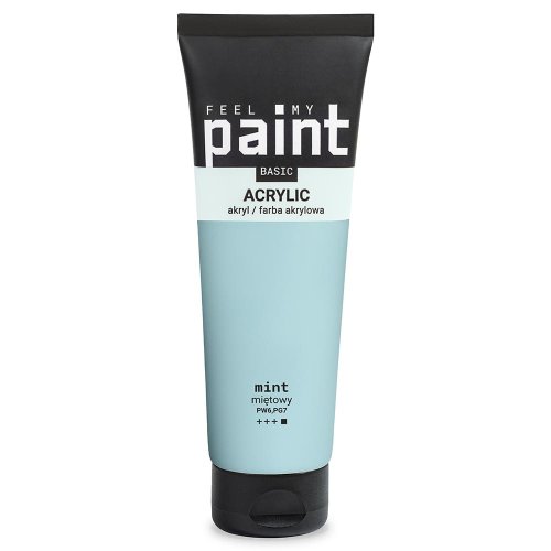 Akrylová barva FeelMyPaint 120 ml MENTOLOVÁ - certifikace o bezpečnosti dětských hraček