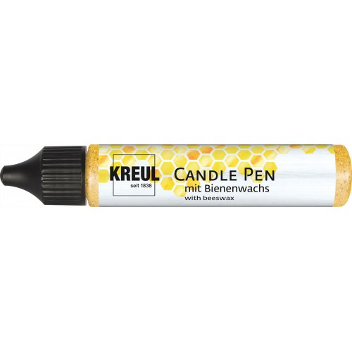 CANDLE PEN KREUL voskové pero pro malování svíček GLITTER ZLATÁ