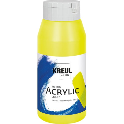 Akrylová barva TRITON KREUL SOLO GOYA 750 ml SVÍTÍCÍ ŽLUTÁ