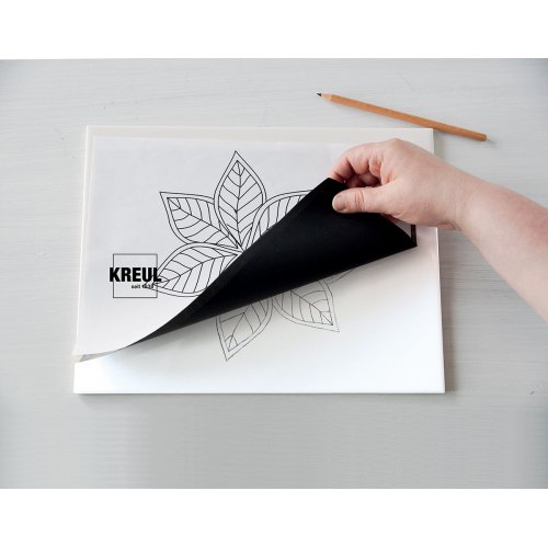 Kopírovací papír pro přenos motivů na  kov, porcelán, keramiku a sklo - grafit, 10 listů, A4 - CK23048_KREUL_GRAFITOVY_PAPIR_IMG2.JPG