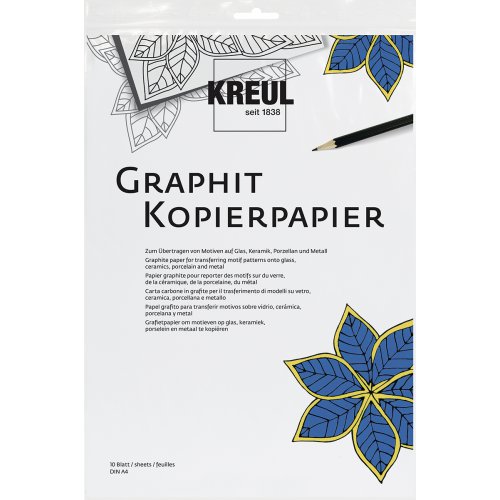 Kopírovací papír pro přenos motivů na  kov, porcelán, keramiku a sklo - grafit, 10 listů, A4