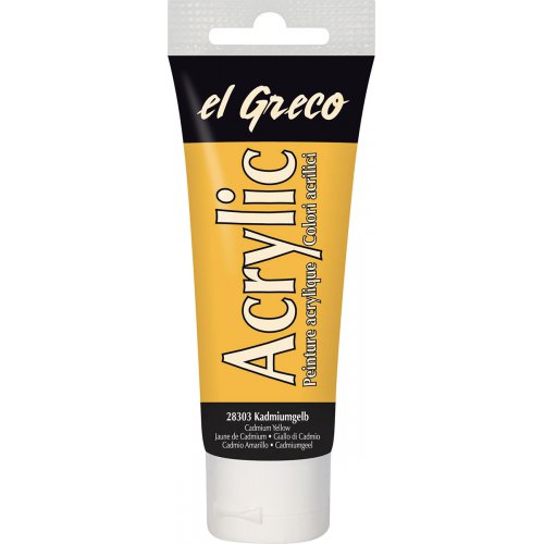 Akrylová barva EL GRECO 75 ml KADMIUM ŽLUTÁ