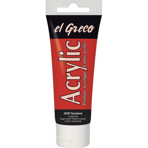 Akrylová barva EL GRECO 75 ml KARMÍNOVÁ
