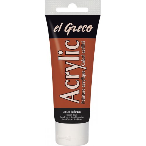 Akrylová barva EL GRECO 75 ml NAZRZLÁ HNĚDÁ