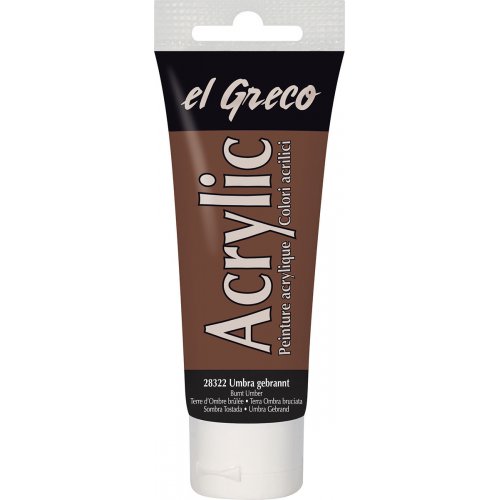 Akrylová barva EL GRECO 75 ml TMAVÁ OKROVÁ