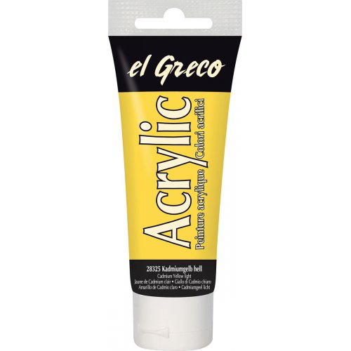 Akrylová barva EL GRECO 75 ml SVĚTLÁ KADMIUM ŽLUTÁ