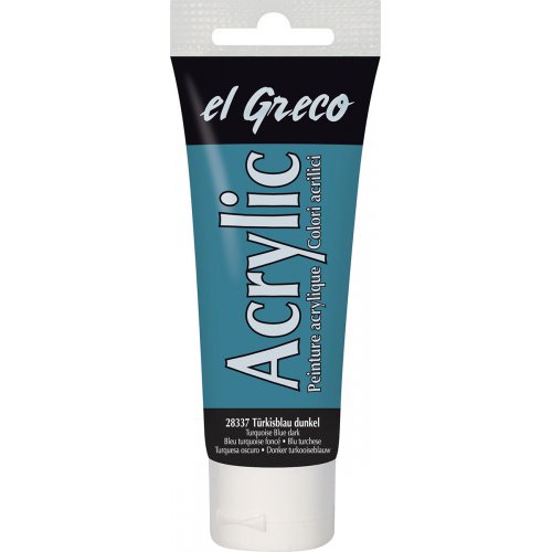 Akrylová barva EL GRECO 75 ml TYRKYSOVÁ