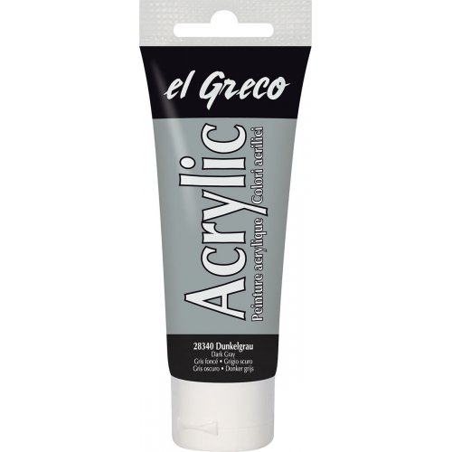 Akrylová barva EL GRECO 75 ml TMAVÁ ŠEDÁ