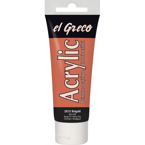 Akrylová barva EL GRECO 75 ml ČERVENOZLATÁ