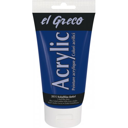 Akrylová barva EL GRECO 150 ml TMAVÁ KOBALT MODRÁ
