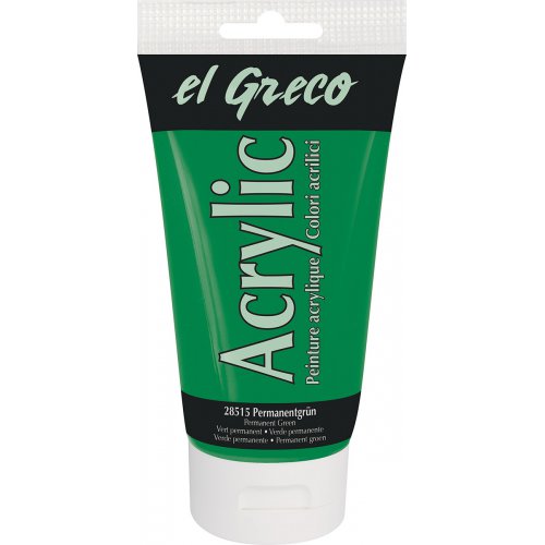 Akrylová barva EL GRECO 150 ml PERMANENTNÍ ZELENÁ