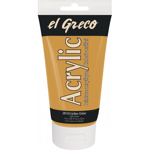 Akrylová barva EL GRECO 150 ml SVĚTLEŽLUTÁ OKR