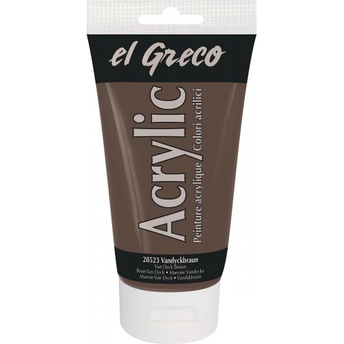 Akrylová barva EL GRECO 150 ml VANDYKE HNĚDÁ