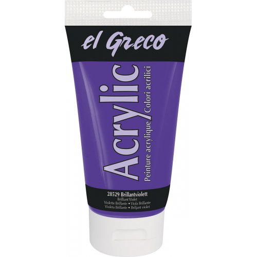 Akrylová barva EL GRECO 150 ml BRILANTNÍ FIALOVÁ